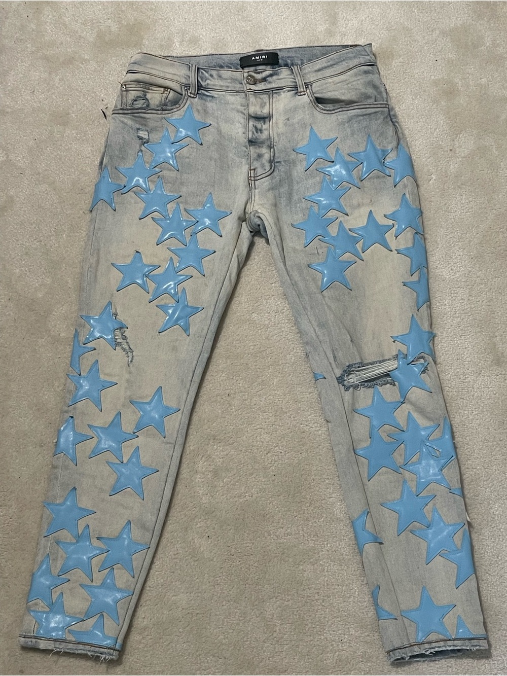 AMIRI Light Blue Chemist Skinny Jeans